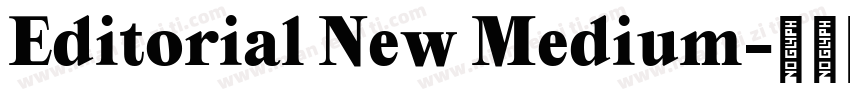 Editorial New Medium字体转换